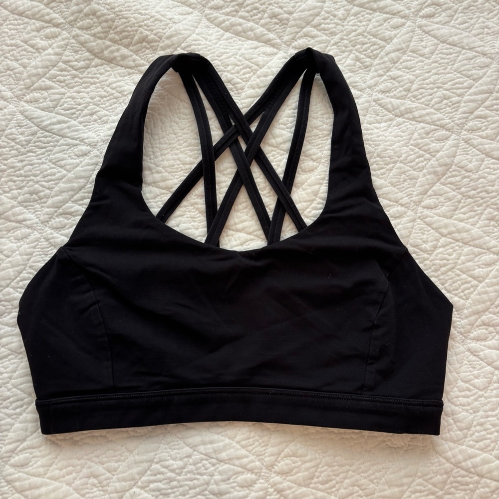 Lululemon Black Strappy Sports Bra
